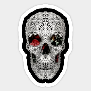 Lace Skull 2 Light Sticker